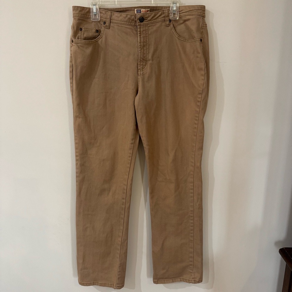 Faded‎ Glory Tan Khaki Pants Women's Size 16 Straight Leg